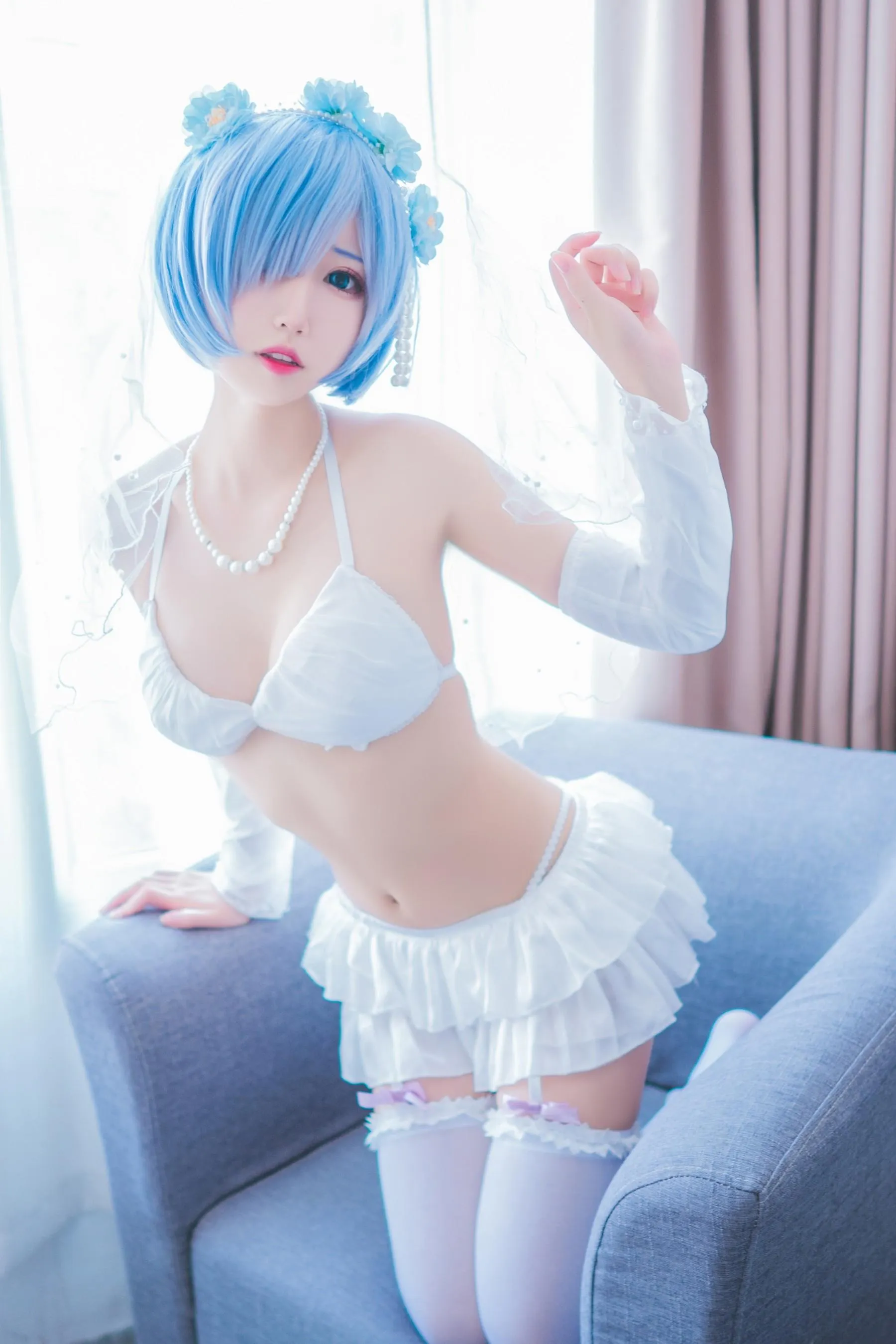 猫君君_MaoJun – NO.22 蕾姆内衣花嫁 [41P]插图2